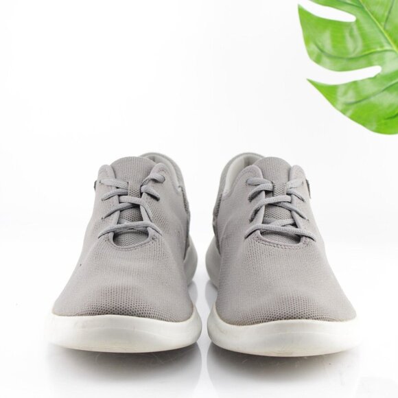 Kizik Mens Madrid Sneaker Size 12 Gray Eco Knit Hands Free Lace Up Casual Shoe - Picture 2 of 14